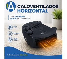 CALOVENTILADOR HORIZONTAL NEGRO  (AREL376)