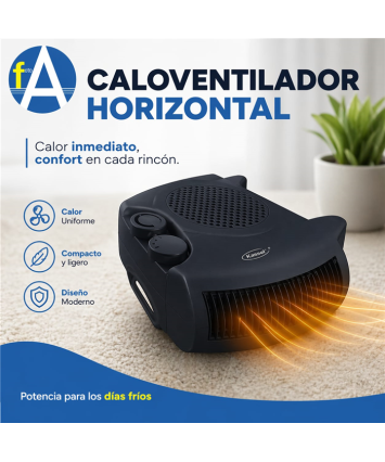 CALOVENTILADOR HORIZONTAL NEGRO  (AREL376)