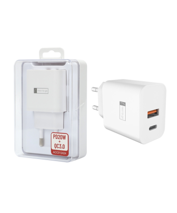 CARGADOR RAPIDO ROCA TO GO 20W USB+USB-C