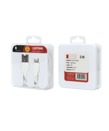 CABLE DE CARGA USB A LIGHTNING 2.4A 1M (CEAC1077)