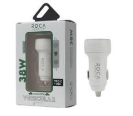 CARGADOR DE AUTO  ROCA TIPO C + USB (CEAC1151)