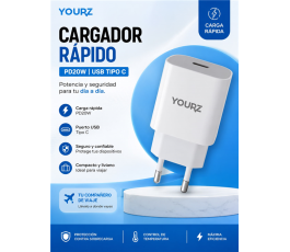 CARGADOR YOURZ / FICHA 20W TIPO C