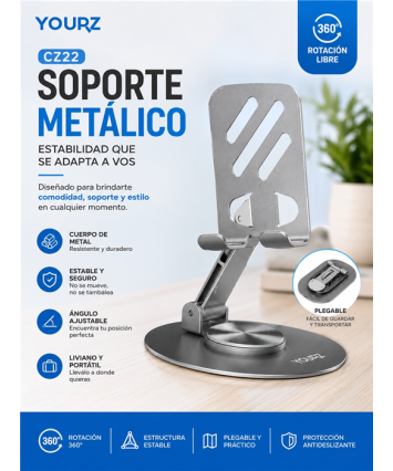 SOPORTE YOURZ 360° PARA CELULAR (CEAC1209)