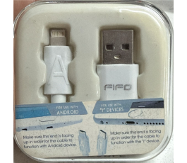 CABLE DUAL MICRO USB + IOS 4FT FIFO 47008 (FIFO12)