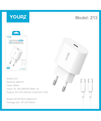 CARGADOR YOURZ TIPO C 20W  (CEAC76)