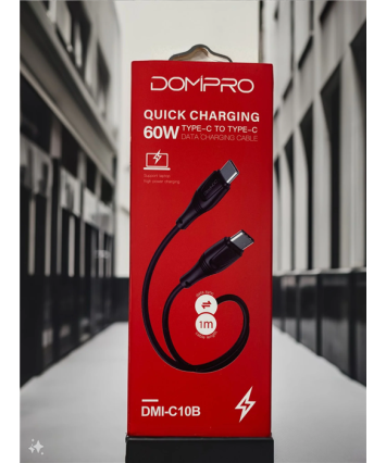 CABLE TIPO C A TIPO C DOMIPRO DMI-C10B 60W (CEAC79