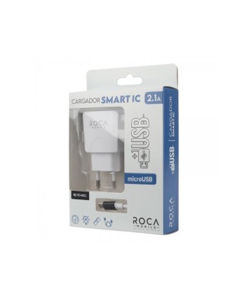 Cargador Inteligente ROCA 3.1A 2  microUSB(CEAC91)