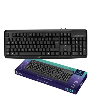 TECLADO EXOFIZ USB CON CABLE TE-01 (INAC323)
