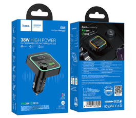 TRANSIMIROR FM HOCO E85 BT/USB PD38W (INAC328)